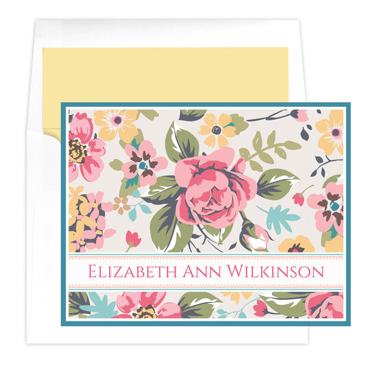 Floral Garden Folded Note Cards